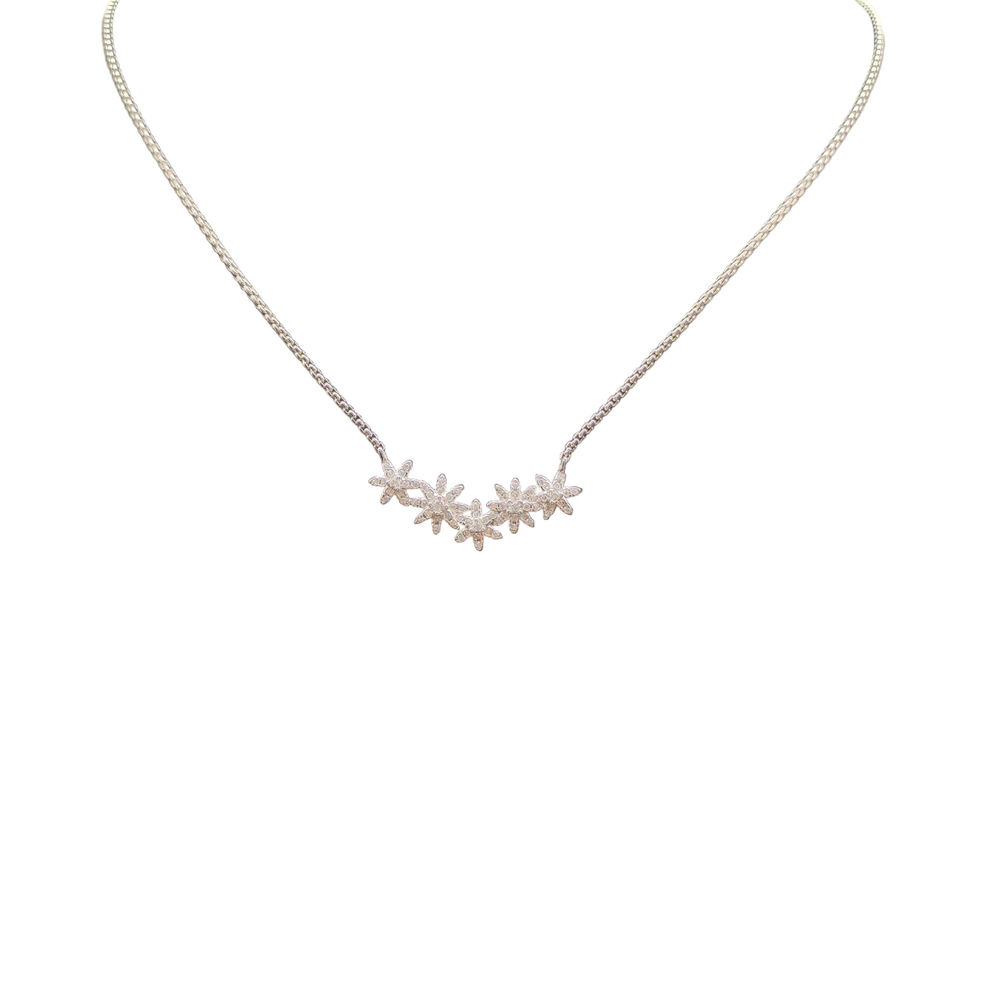 David Yurman Silver Five-Shaped Necklace